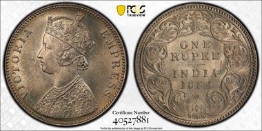 1884-B Rupee SW-6.76 MS64+