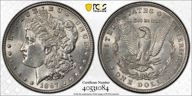 1887 $1 MS62