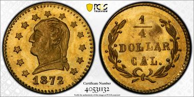 1872 G25C BG-818, Washington Head MS66