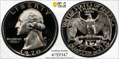 1970-S 25C PR68DCAM