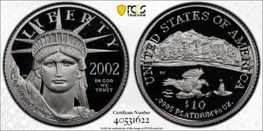 2002-W $10 Statue of Liberty PR69DCAM