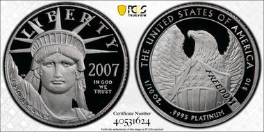 2007-W $10 Statue of Liberty PR70DCAM