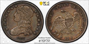 1831 25C B-2, Small Letters VF20