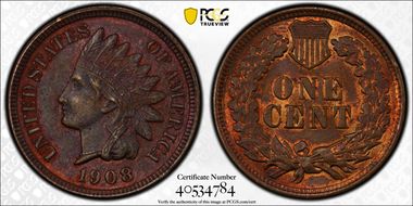 1908 1C MS63BN