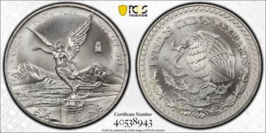 1998-Mo Onza Libertad Ag MS66+