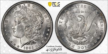 1885 $1 MS62