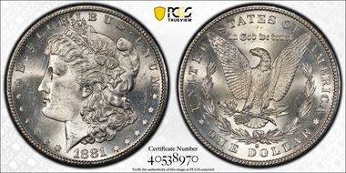 1881-S $1 MS62
