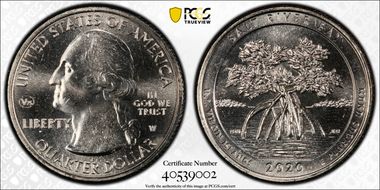 2020-W 25C Salt River Bay NP V75 Early Find MS64