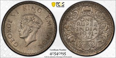 1941(B) Rupee SW-9.18 Bolder Border MS63