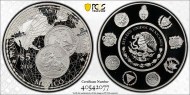 2010-Mo 5 Peso Peso Del Caballito Monedas Historicas PR69DCAM