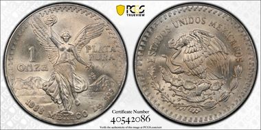 1988-Mo Onza Libertad Ag MS65