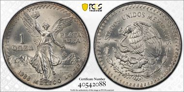 1988-Mo Onza Libertad Ag MS65