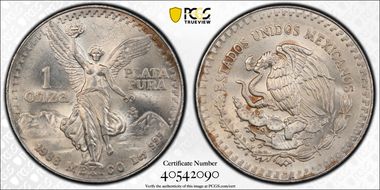 1988-Mo Onza Libertad Ag MS63