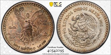1992-Mo Onza Libertad Ag MS67