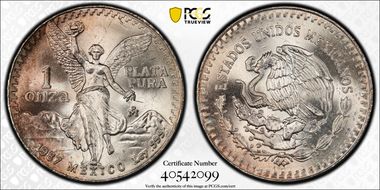 1987-Mo Onza Libertad Ag MS65