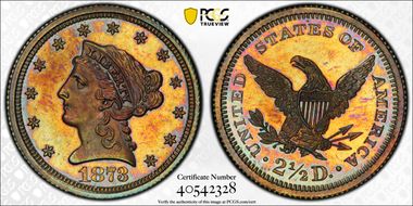 1873 $2.50 J-1333 PR66BN