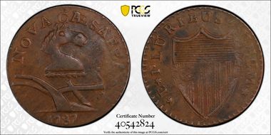 1787 NJ 1/2P Camel Head AU53BN