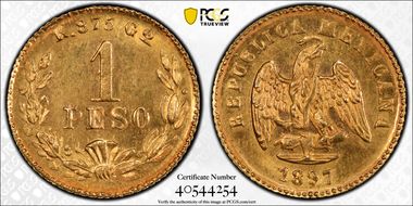 1897-Go R Peso KM-410.3 MS64
