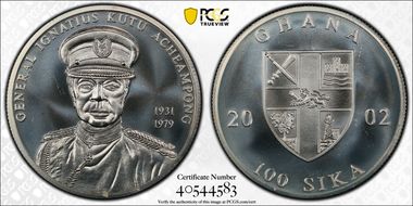 2002 100 Sik X#25 General Acheampong MS67