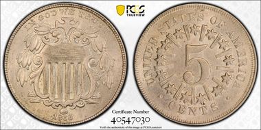 1866 5C Rays MS62