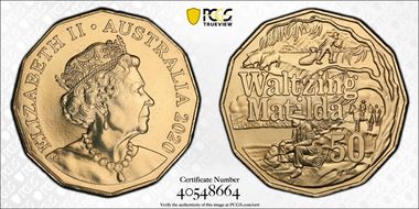 2020 50C Waltzing Matilda MS68