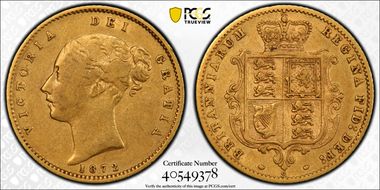 1872-S 1/2 Sov S-3862A VF35