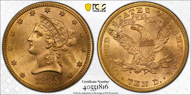 1885 $10 MS64