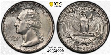 1939-S 25C DDO, FS-101 MS66