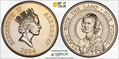 2004 £5 Florence Nightingale CuNi MS68