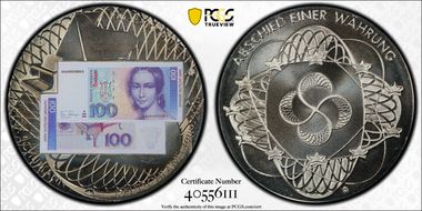 2001 "100 Mk" Clara Schumann Souvenir Token MS68