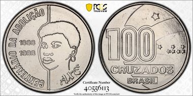 1988 100 Cr Abolition of Slavery KM-609 MS64