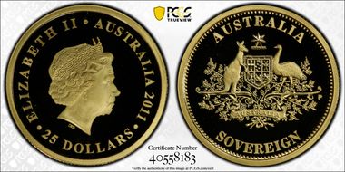 2011-P $25 Sovereign PR70DCAM