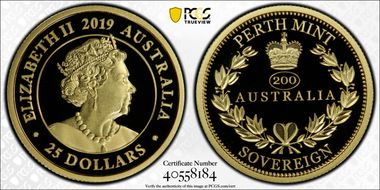 2019 $25 Queen Victoria Gold 200th Anniversary PR70DCAM