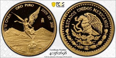 2009-Mo 1/10 oz Libertad Gold PR69DCAM