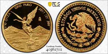 2011-Mo 1/10 oz Libertad Gold PR67DCAM
