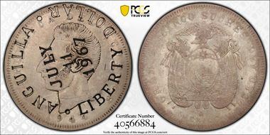 1967 $1 X#8 C/M on Ecuador 5 Suc AU55