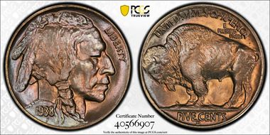 1938-D/D 5C Buffalo MS67+