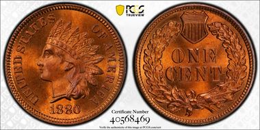 1880 1C MS66RB