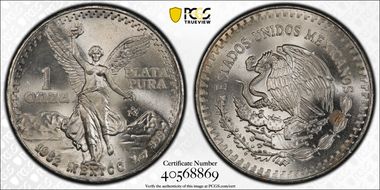 1982-Mo Onza Libertad Ag - DDO MS66