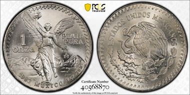 1983-Mo Onza Libertad Ag MS66