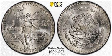 1983-Mo Onza Libertad Ag MS67