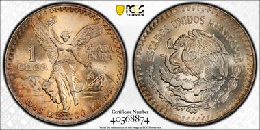 1986-Mo Onza Libertad Ag MS67