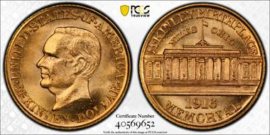 1916 G$1 McKinley MS64