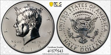 2018-S 50C Reverse Proof Silver 50th Anniversary Set PR69