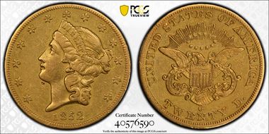 1852-O $20 N1
