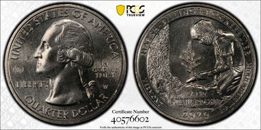 2020-W 25C Marsh-Billings-Rockefeller NP V75 First Week of Discovery MS65+ 