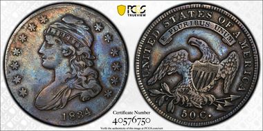 1834 50C O-119 Small Date, Small Letters N1