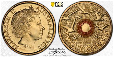 2015 $2 Remembrance-Flanders Fields Colorized MS67