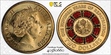 2019 $2 100 Years of Repatriation Colorized MS65