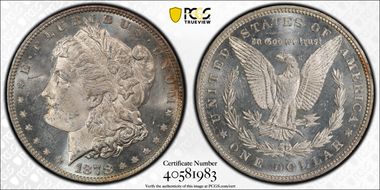 1878 7TF $1 Reverse of 1879 MS63